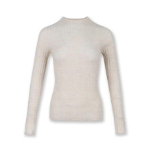 Seamless wholegarment sweater cashmere ladies sweater rib pullover knitwear basic sweater